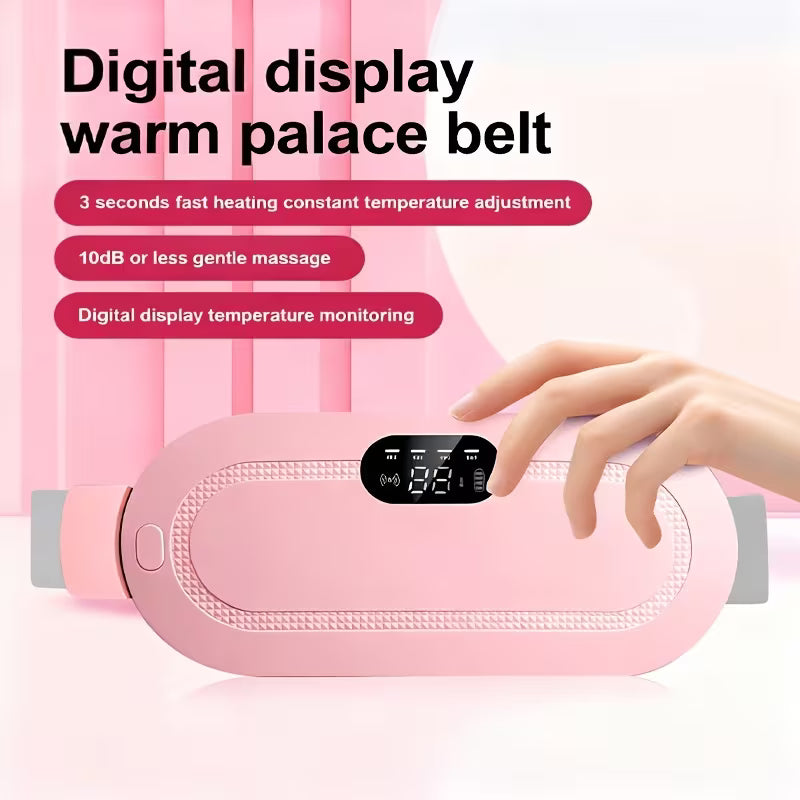 Warm Palace Treasure, a Portable Wireless Heating Pad for Women, Adjustable Multi-Level Modes, Heating Pad for Women'S Back And Abdomen, Electric Heating Belt for Menstrual Periods, Heat, Vibrating Waist Massager, Rechargeable, Warm Stomach Patch