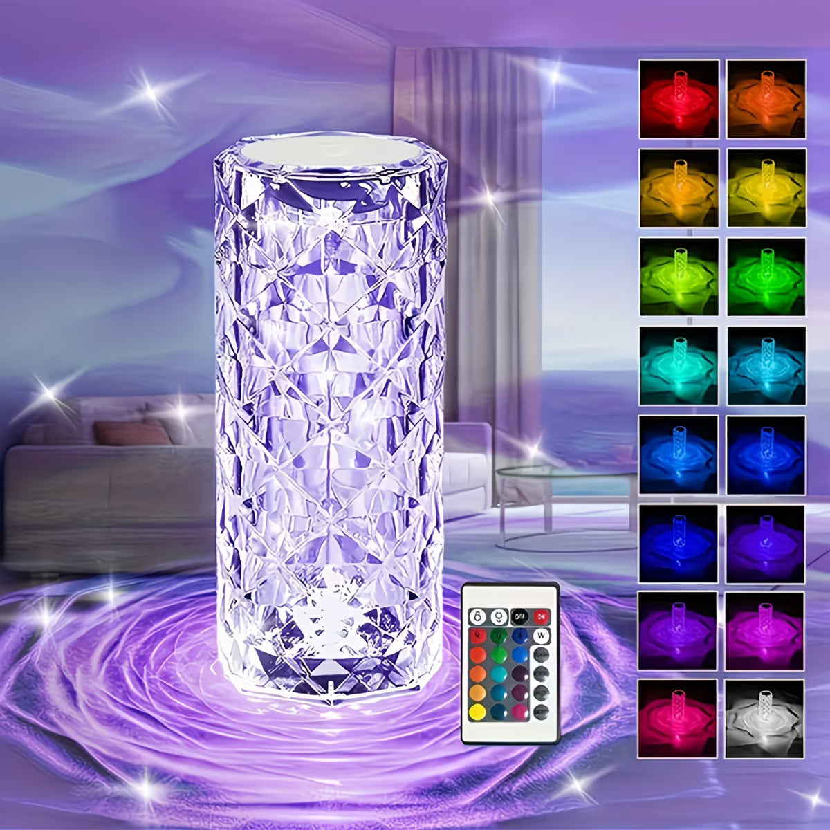 CRYSTAL TABLE TOUCH LAMP