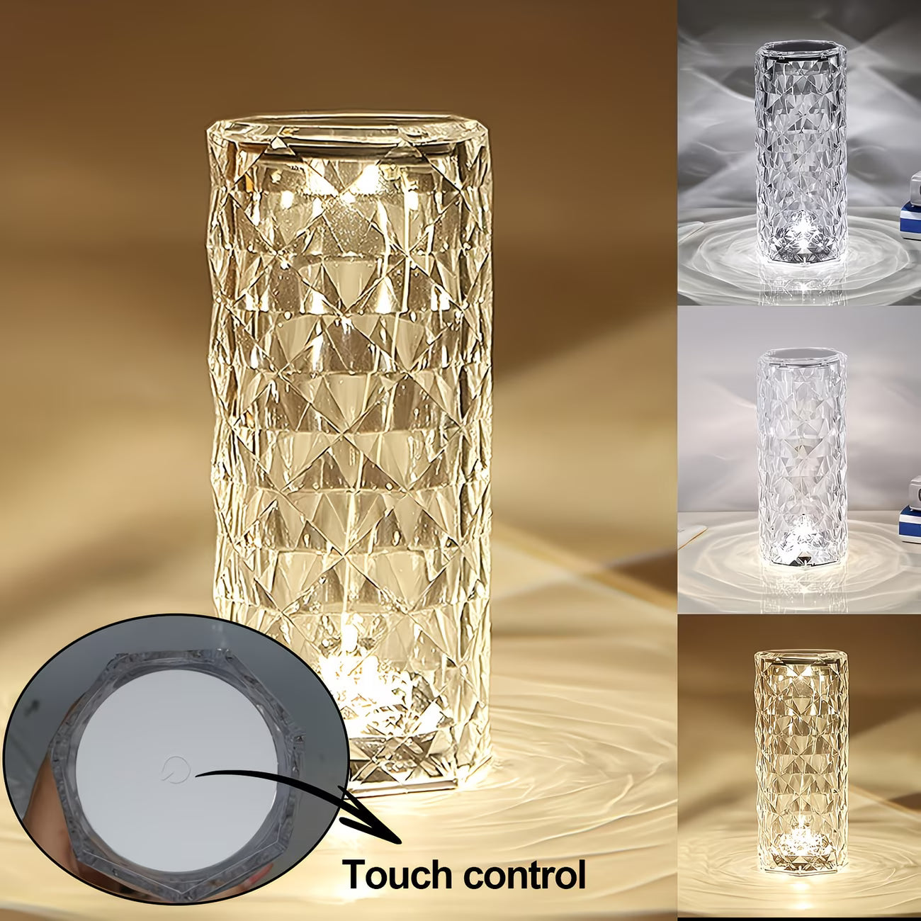 CRYSTAL TABLE TOUCH LAMP