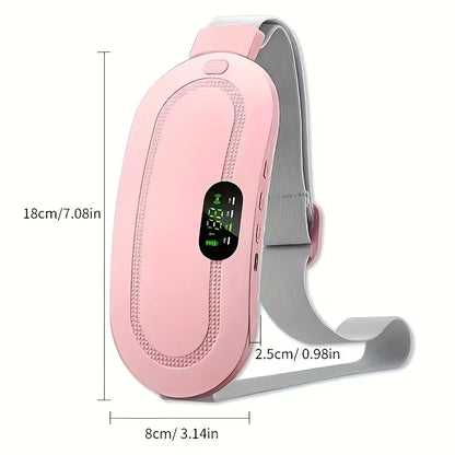 Warm Palace Treasure, a Portable Wireless Heating Pad for Women, Adjustable Multi-Level Modes, Heating Pad for Women'S Back And Abdomen, Electric Heating Belt for Menstrual Periods, Heat, Vibrating Waist Massager, Rechargeable, Warm Stomach Patch