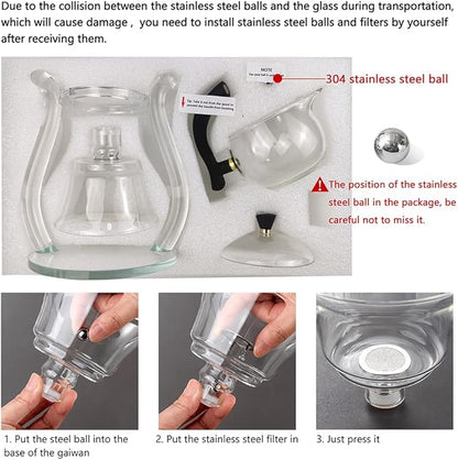 Lazy Kung Fu Drip Teapot, Magnetic Flow Semi-Automatic Glass Teapot Set, Heat Resistant Tea Set, Gift