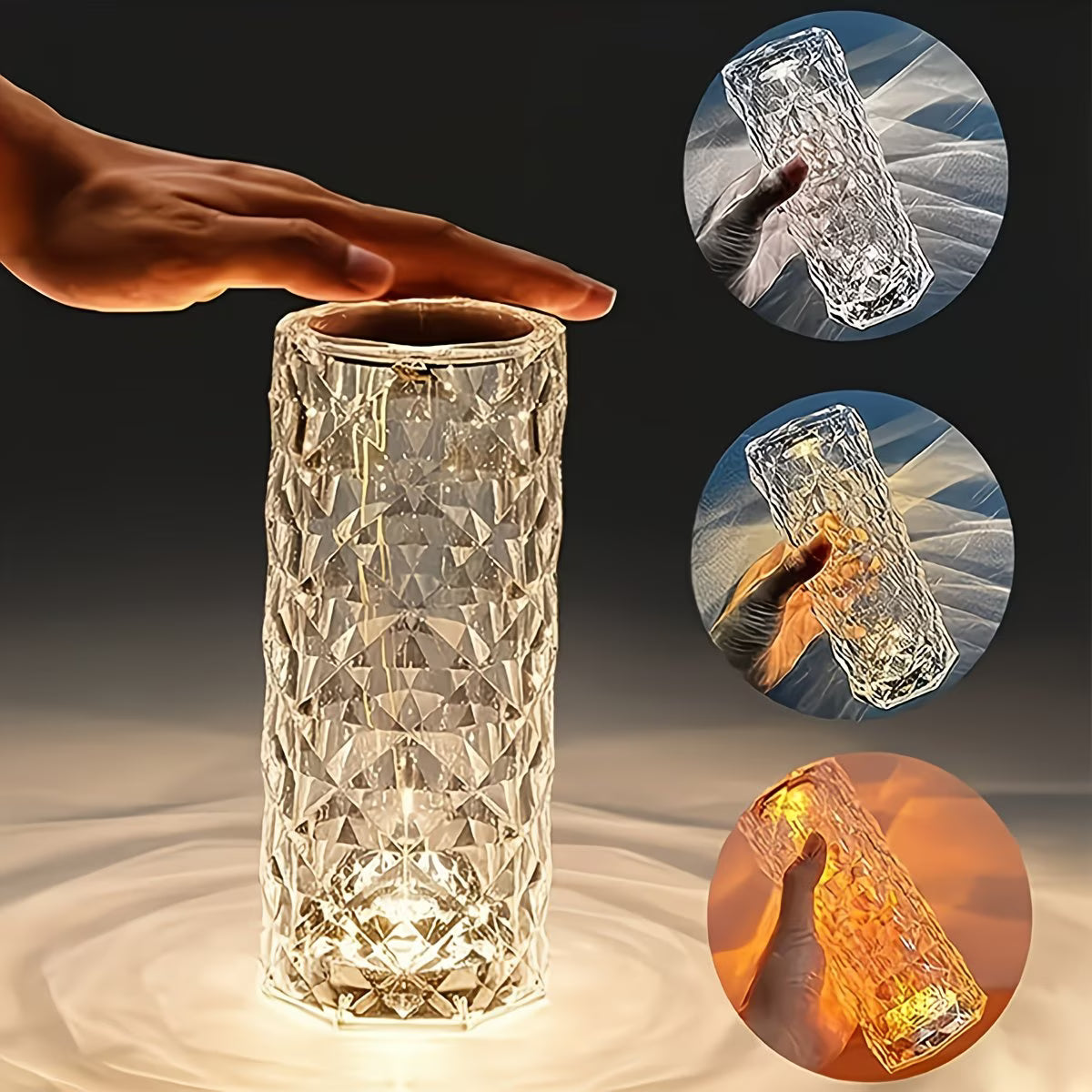 CRYSTAL TABLE TOUCH LAMP