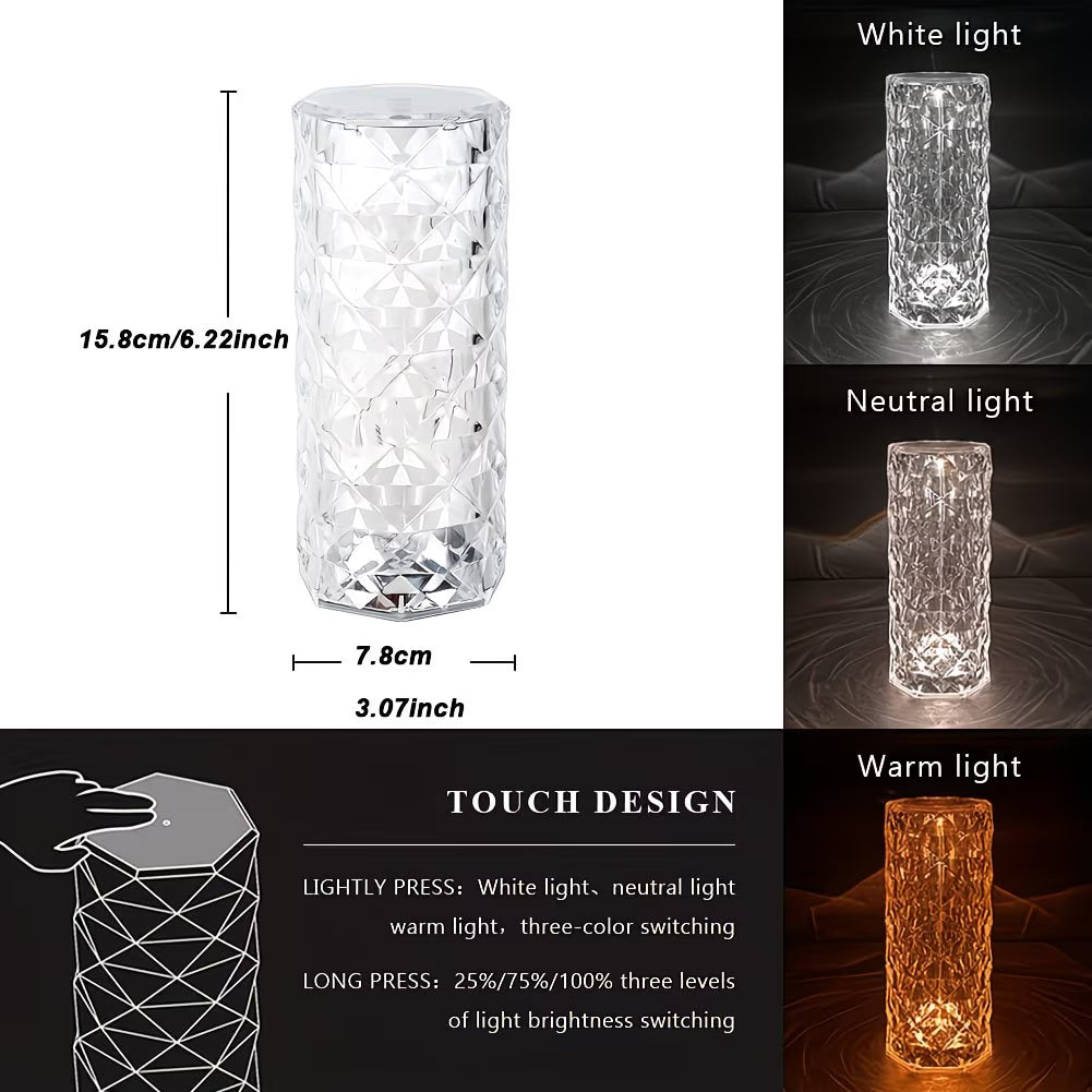 CRYSTAL TABLE TOUCH LAMP