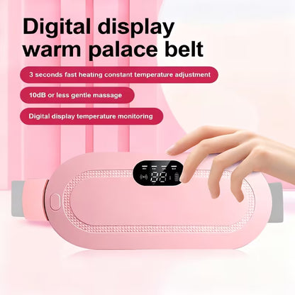 Warm Palace Treasure, a Portable Wireless Heating Pad for Women, Adjustable Multi-Level Modes, Heating Pad for Women'S Back And Abdomen, Electric Heating Belt for Menstrual Periods, Heat, Vibrating Waist Massager, Rechargeable, Warm Stomach Patch